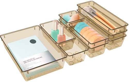 10 PCS Drawer Organizer Set, 5 Size Bathroom and kitchen organizer Trays