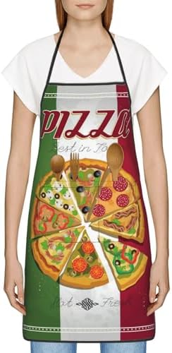 Sigouyinei Waterproof Kitchen Apron For Women Men Soft Bib Work With Pocket