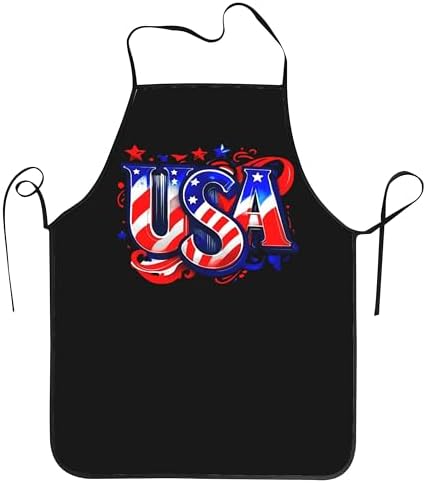 USA American Flag Aprons Mens Aprons Funny Cooking Kitchen Aprons for Women Fathers Day Gift His Hers Gifts Couple Gifts for Wedding Cool Bridal Shower Engagement Anniversary