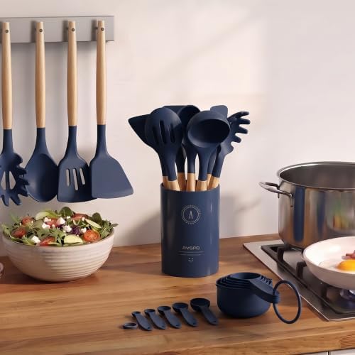 Silicone Kitchen Utensils Set, Heat-Resistant Cooking Utensils, BPA-Free