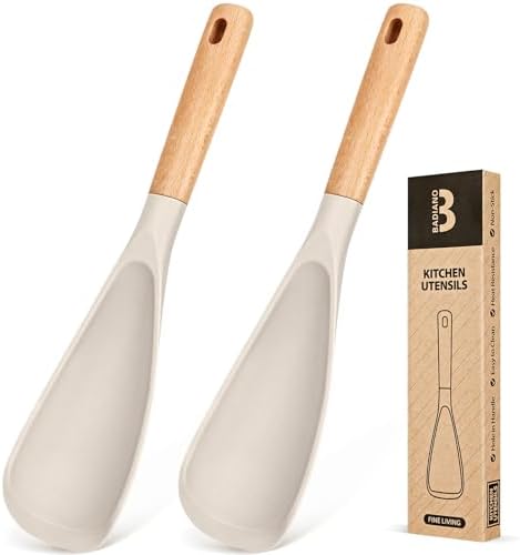 Badiano Silicone Cooking Spoon for Nonstick Cookwares, Multi-function,11.4"