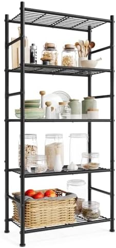 SONGMICS 5-Tier Shelving Unit, Steel Wire Storage Rack