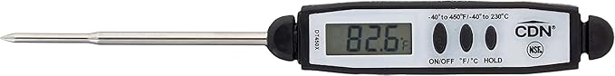 CDN Waterproof Digital Cooking Thermometer Instant Read 2.75" Stainless by CDN-ComponentDesignNorthwestInc