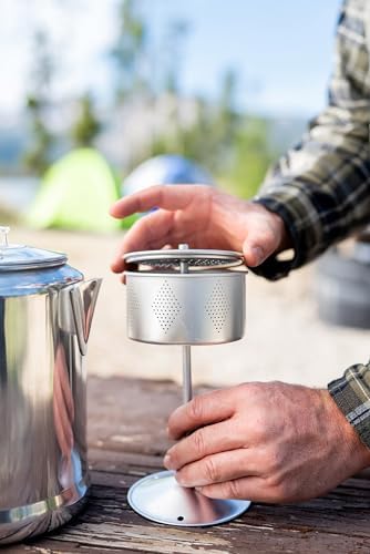 Aluminum Percolator Stem,Silver,9" L x 4.25" W x 4.25" H