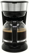 OVENTE 12-Cup Drip Coffee Maker with Easy On/Off Switch, Black CM412B