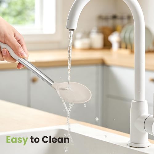 Fyvva 35 Pcs BPA Free Silicone Kitchen Utensils Set Stainless Steel Handles