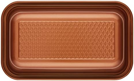 Ayesha Curry Bakeware Nonstick Meatloaf/Loaf Pan Set, Two 9 Inch x 5 Inch, Copper
