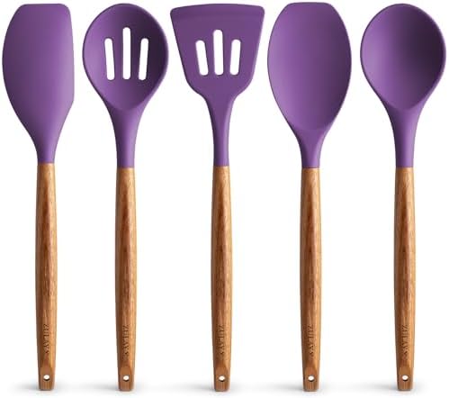 Zulay Kitchen 5 Piece Silicone Utensil Set