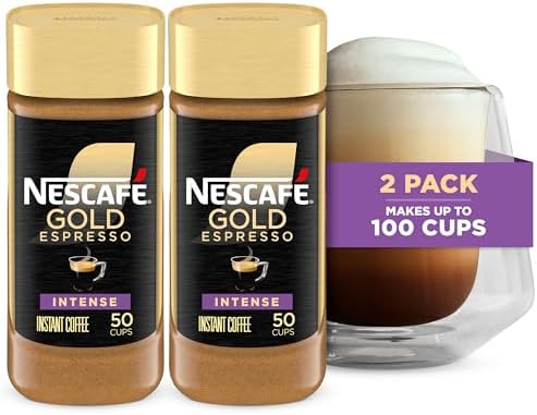 NESCAFÉ Gold Espresso Intense Instant Coffee, 2 Jars 3.5 oz