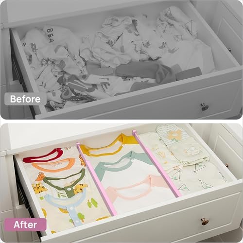 ANTOWIN Expandable Bamboo Drawer Dividers, Fits 17.6-21.6" Drawers