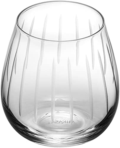 Mikasa Cheers Stemless Wine Glass, 14-Ounce, Set of 4