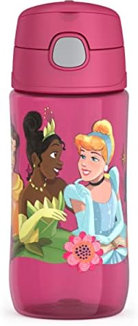 THERMOS FUNTAINER 16oz Plastic Bottle with Spout Lid, Princess