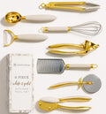 Styled Settings White & Gold Cooking Utensils Set, 8-Piece