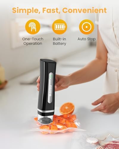 FEPPO Vacuum Sealer for Food with Visible Water Tank, 30 Reusable Bags