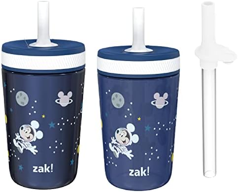 Zak Designs Disney Mickey Kelso Leak-Proof Toddler Straw Cups, 3pc Set