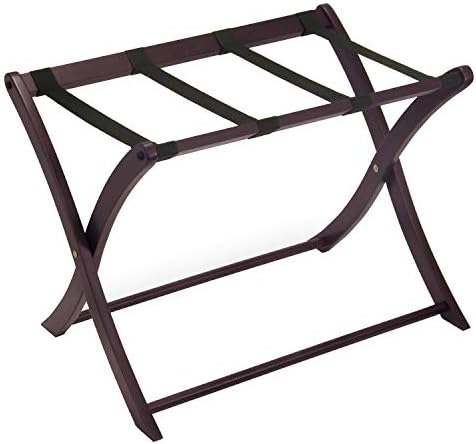 Winsome Scarlett Luggage Rack, for Guest Room, Foldable, No Assembly, Espresso