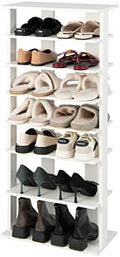 COSTWAY 7 Tiers Shoe Rack, Patented Shoe Organizer (White)