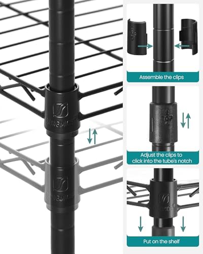 SONGMICS 5-Tier Bathroom Shelf, Storage Rack for Small Space