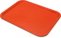 Carlisle FoodService Products Café Cafeteria Tray, Fast Food Tray for Restaurant or Commercial Use, 12" x 16", 24 Count, Orange
