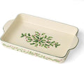 Lenox Holiday Stoneware Large Rectangular Christmas Baking Dish