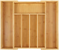 Utoplike Bamboo Cutlery Silverware Tray, Small Utensils Drawer Organizer