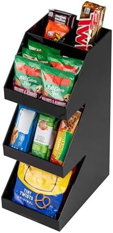 Mind Reader Coffee Tea Utensil and Condiment Station, Countertop Organizer, Coffee Bar, Kitchen, Acrylic, Black