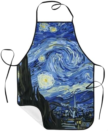 Sigouyinei Waterproof Kitchen Apron For Women Men Soft Bib Work With Pocket