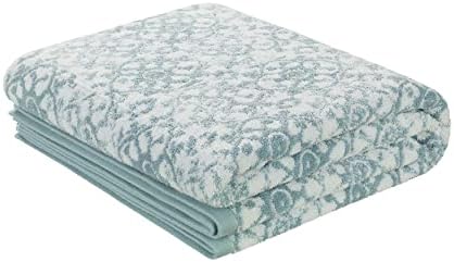 Jessica Simpson – Bath Towel 4 Piece Set, Aziza, Premium Bathroom Décor, Includes 2 Hand Towels and 2 Shower Towels, 100% Cotton & Machine Washable, Forget Me Not Blue