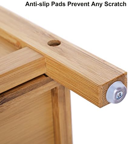 SONGMICS Bamboo Bathroom Shelf, 4-Tier Storage Cabinet