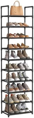 SONGMICS Shoe Rack, 10-Tier Shoe Shelf, Shoe Storage Organizer