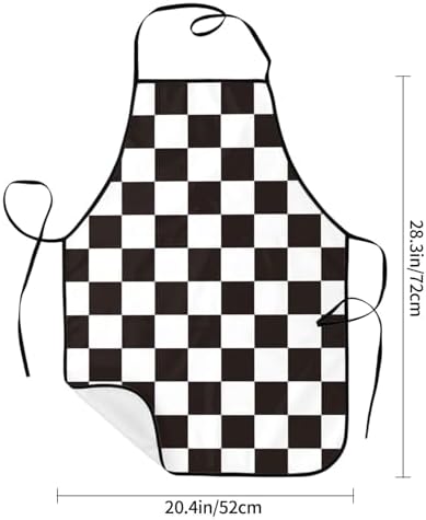 Sigouyinei Waterproof Kitchen Apron For Women Men Soft Bib Work With Pocket