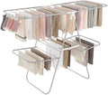 SONGMICS Clothes Drying Rack, Foldable 2-Level Stee Laundry Drying Rack