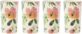 Oneida 24 Seven Floral Melamine Tumblers, 16oz, Set of 4