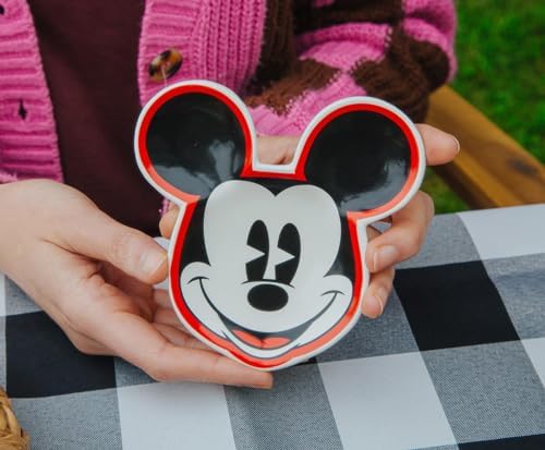 Silver Buffalo Disney Mickey Mouse Face Sculpted, Ceramic Spoon Rest