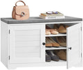 VASAGLE 3-Tier Shoe Storage Bench with Cushion, 14 x 31.9 x 20.7 Inches