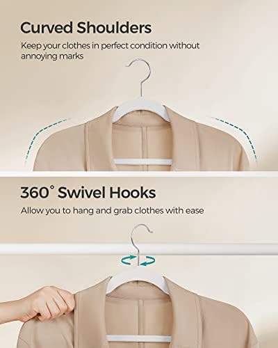 SONGMICS Velvet Hangers 60 Pack, Non-Slip Clothes Hangers, Space-Saving