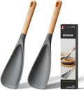 Astercook Cooking Spoon, 2 Pack, Nonstick Safe Silicone Spatula