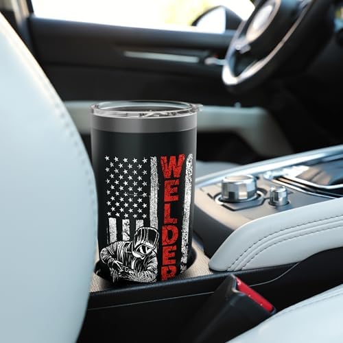 Welder - USA American Welding Worker Metalworking Lover Stainless Steel Insulated Tumbler