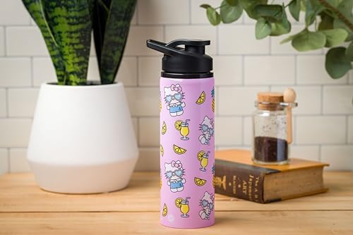 Silver Buffalo Hello Kitty Summer Style, Stainless Steel Water Bottle, 25oz