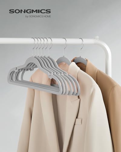 SONGMICS Velvet Hangers 50 Pack, Non-Slip Clothes Hangers, Space-Saving