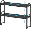 Narrow Expandable Cabinet Shelf Organizer 5.51" Width, Kitchen Counter Storage Shelves Spice Racks, Small Cupboard Countertop Tabletop Shelves Organizers, Expandable Adjustable Stackable, Load 30LBS