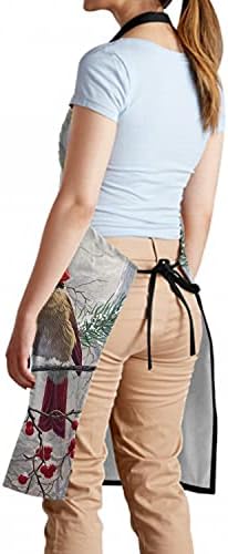 Giwawa Apron Unisex Resistant 33 x 28 inches with 2 Pockets Cooking Kitchen Aprons Suitable for BBQ Grill Drawing Haircut