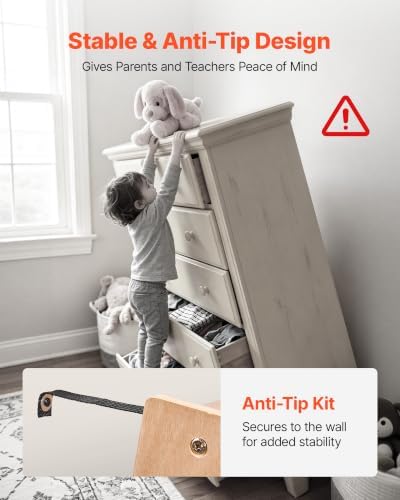 VEVOR 5-Section Classroom Coat Locker, 10 Cubbies for Daycare, Classroom Cubbies with 4 Casters & 5 Hooks, Daycare Furniture for Home, School, Nursery, Kindergarten