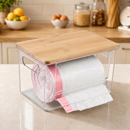 Trash Bag Dispenser Under Sink Organizer for Pantry, Kitchen, 2 Pack
