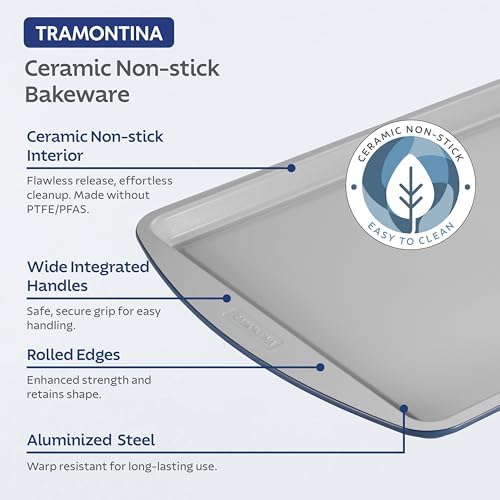 Tramontina Rise 3-Pc Ceramic Non Stick Baking Pans Set