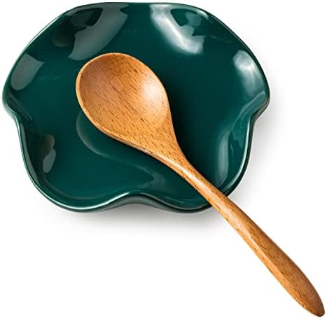 Miamolo Ceramic Spoon Rest for Kitchen Counter, Coffee Bar, Dishwasher Safe