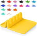 Zulay Kitchen Silicone Utensil Rest with Drip Pad for Multiple Utensils - BPA-Free, Heat-Resistant Spoon Rest & Spoon Holder for Stove Top - Kitchen Utensil Holder for Ladles & Tongs - Yellow
