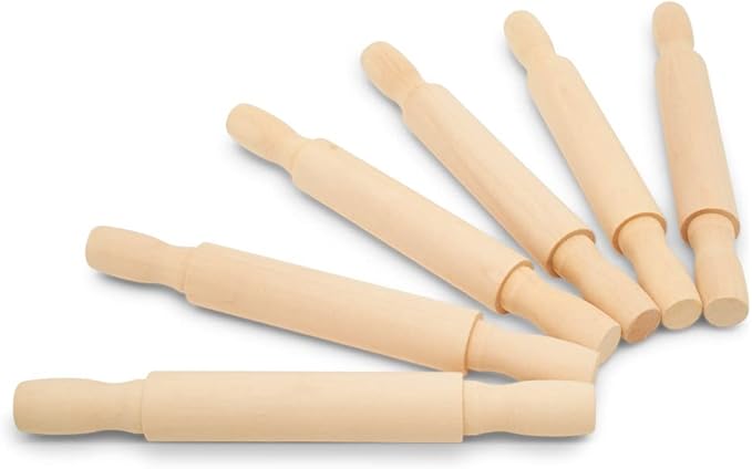 Wooden Mini Rolling Pin, 7 Inches Long, Baking in the Kitchen, by Woodpeckers by Woodpeckers