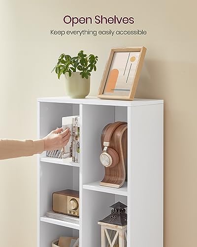 VASAGLE Set of 2 Bookshelves, 5 Cubes, 19.7 x 9.4 x 41.7 Inches