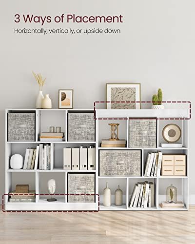 VASAGLE Bookshelf, 8 Cubes Storage Organizer, 35.4 x 11 x 39.4 Inches